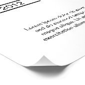 Witte Zwarte Typografie Hond Memorial Portret Foto Perfect Poster (Hoek)