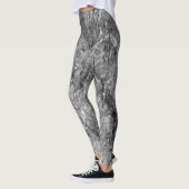 witte zwarte, unieke Leggings voor afdruk (Links)