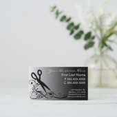 Witte zwarte vacht snijdende visitekaartjes (Staand voorkant)