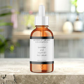 Witte & Zwarte Waterdichte Kosmetische Druppelfles Labels