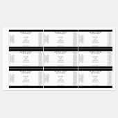 Witte & Zwarte Waterdichte Kosmetische Druppelfles Labels (Vel)