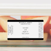 Witte & Zwarte Waterdichte Kosmetische Druppelfles Labels (Aangebracht)