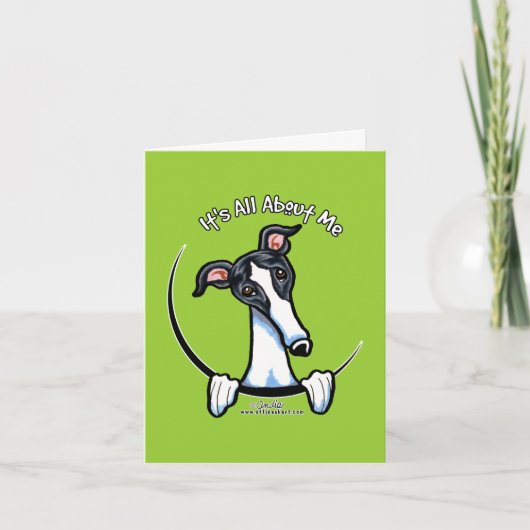 Witte Zwarte Windhond IAAM Kaart (Voorkant)