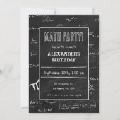 Witte zwarte Wiskunde Formulas Chalkboard Birthday Kaart (Voorkant)