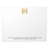 Witte zwarte zakelijke logo notitieblok (Voorkant)