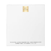 Witte zwarte zakelijke logo notitieblok (Voorkant)