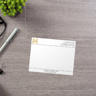 Witte zwarte zaken logo briefhoofd notitieblok