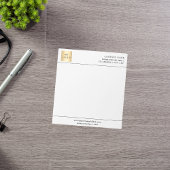Witte zwarte zaken logo briefhoofd notitieblok