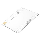 Witte zwarte zaken logo briefhoofd notitieblok (Schuin)