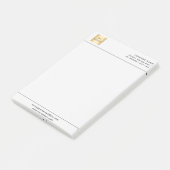 Witte zwarte zaken logo briefhoofd post-it® notes (Schuin)