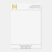 Witte zwarte zaken logo briefhoofd post-it® notes (Voorkant)