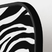 Witte Zwarte Zebra Skin Stripes Print Art Pattern Pickleball Paddle (Links Detail)