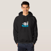 Witte zwemeend hoodie (Voorkant volledig)