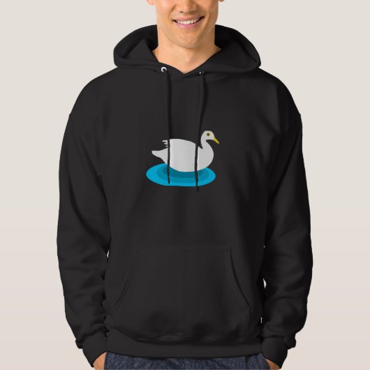 Witte zwemeend hoodie (Voorkant)