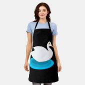 Witte zwemeend schort (Gedragen)