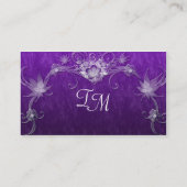 Witte zwendelaars op Paars Visitekaartje (Achterkant)