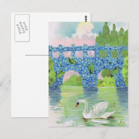  witte zwenkkaarten briefkaart (Voorkant / Achterkant)