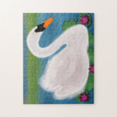 Witte zwenkwielbollen tekenen legpuzzel (Verticaal)