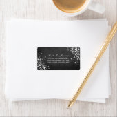 Witte zwepen op de bordetiketten van Chalkboard Etiket (Insitu)