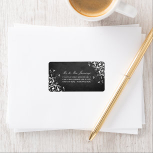 Witte zwepen op de bordetiketten van Chalkboard Etiket