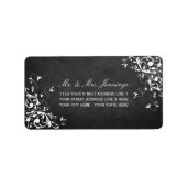 Witte zwepen op de bordetiketten van Chalkboard Etiket (Voorkant)