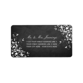 Witte zwepen op de bordetiketten van Chalkboard Etiket