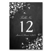 Witte zwepen op het bord van het huwelijk kaart (Voorkant)