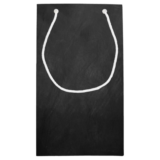 Witte zwepen op het Chalkboard Weddenschap Klein Cadeauzakje (Achterkant)