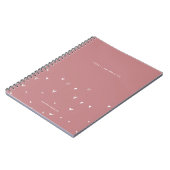 Witte Zwevende Hartjes Dankbaar Citaat Notitieboek (Linkerzijde)