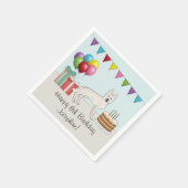 Witte Zwitserse Duitse herder hond kleurrijke verj Servet (Hoek)