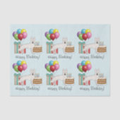 Witte Zwitserse Duitse herder hond kleurrijke verj Tissuepapier (Voorkant)