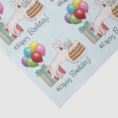 Witte Zwitserse Duitse herder hond kleurrijke verj Tissuepapier (Detail)