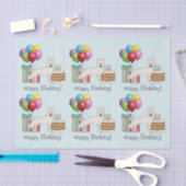 Witte Zwitserse Duitse herder hond kleurrijke verj Tissuepapier (Craft)