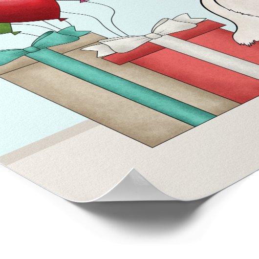 Witte Zwitserse Duitse Herder Hond Verjaardag Welk Poster (Hoek)