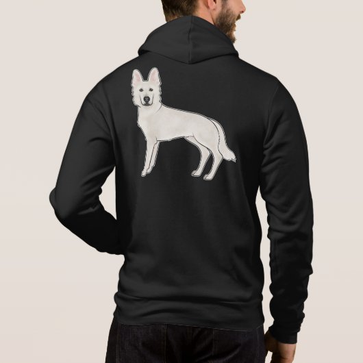witte zwitserse herder berger blanc suisse Schatti Hoodie (Achterkant)