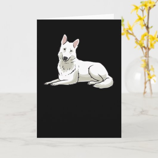 witte zwitserse herder kaart (Gele Bloem)