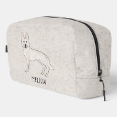 Witte Zwitserse Herder Schattige Witte GSD Hond Me Toilettasje (Rechterhoek)