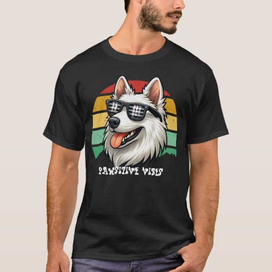 witte Zwitserse herder T-shirt (Voorkant)
