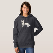 witte zwitserse herder witte duitse herder hond hoodie (Voorkant volledig)