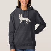 witte zwitserse herder witte duitse herder hond hoodie (Voorkant)