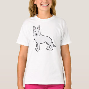witte zwitserse herder witte duitse herder hond t-shirt