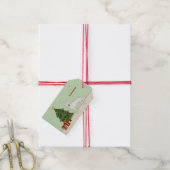 Witte Zwitserse Herder Witte GSD Kerstboom Cadeaulabel (Met Touw)