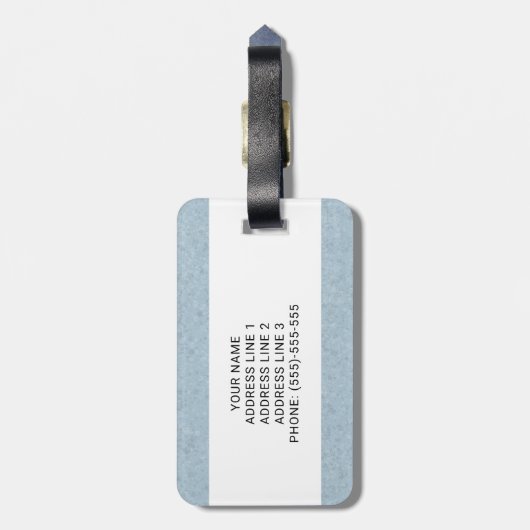 Witte Zwitserse Herder Witte GSD Schattigee Cartoo Bagagelabel (Achterkant verticaal)