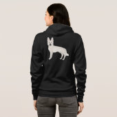 Witte Zwitserse Herder Witte GSD Schattigee Cartoo Hoodie (Achterkant volledig)