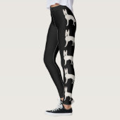Witte Zwitserse Herder Witte GSD Schattigee Cartoo Leggings (Links)