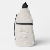 Witte Zwitserse Herder Witte GSD Schattigee Cartoo Sling Bag (Voorkant)