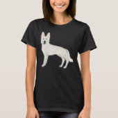 Witte Zwitserse Herder Witte GSD Schattigee Cartoo T-shirt (Voorkant)