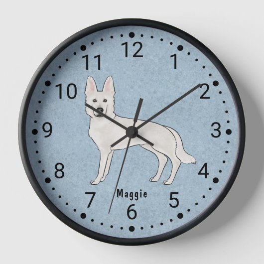 Witte Zwitserse Herdershond Witte GSD Cartoon Hond (Voorkant)