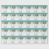 Witte Zwitserse Herdershond Witte GSD Hond Winter  Cadeaupapier (Vlak)