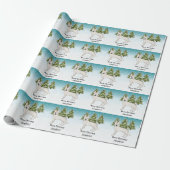 Witte Zwitserse Herdershond Witte GSD Hond Winter  Cadeaupapier (Uitgerold)